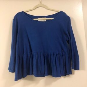 Cropped Royal Blue Free People Top